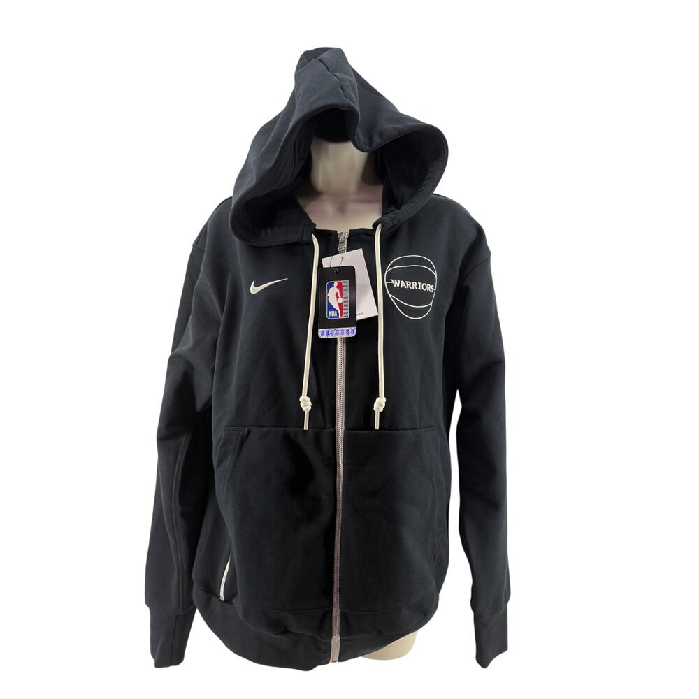 Nike Full Zip Warriors Basketball Hoodie Embordered Mens Small
